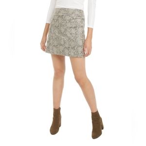 New Bar III Skirt Studded Snake Print Faux Suede.